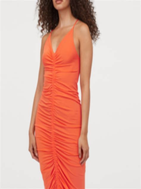 orange dress h&m